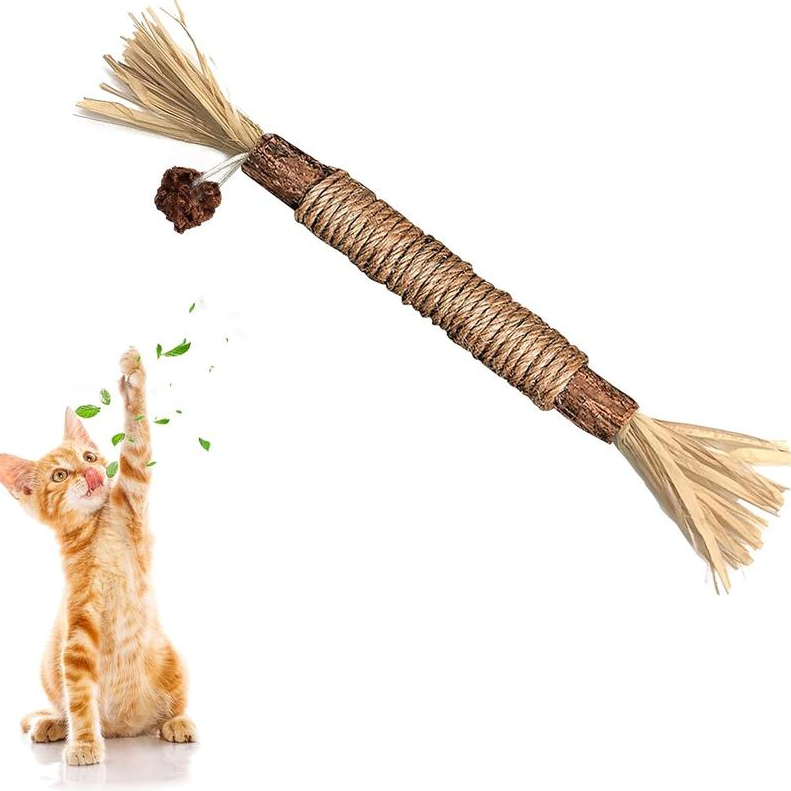 Potaroma Cat Chew Ropes 3-Pack – Natural Catnip Refillable Toys for Teeth Cleaning & Play